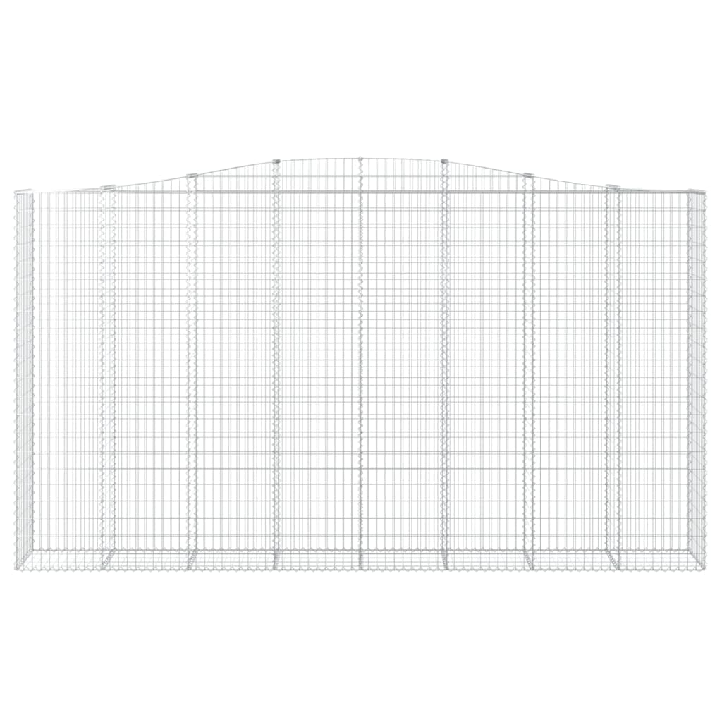 Συρματοκιβώτια Τοξωτά 4 τεμ. 400x50x220/240 εκ. Γαλβαν. Ατσάλι