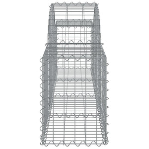 Συρματοκιβώτια Τοξωτά 2 τεμ. 200x30x40/60 εκ. Γαλβαν. Ατσάλι