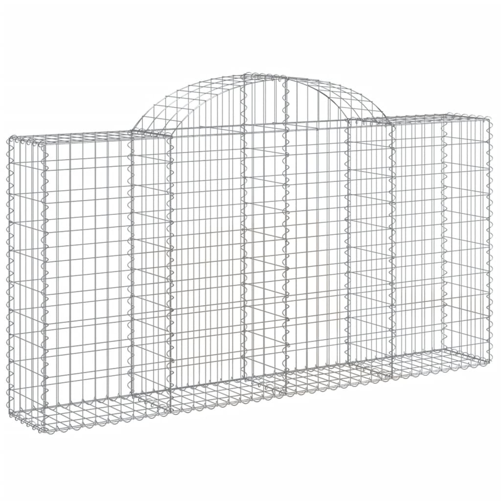 Συρματοκιβώτια Τοξωτά 14 τεμ. 200x30x100/120 εκ. Γαλβαν. Ατσάλι