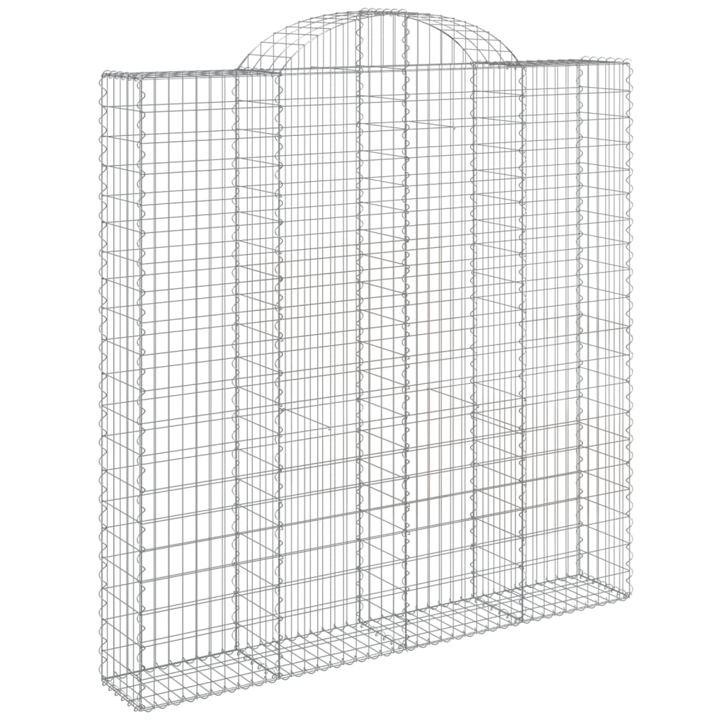 Συρματοκιβώτια Τοξωτά 3 τεμ. 200x30x200/220 εκ. Γαλβαν. Ατσάλι - Pakobazaar