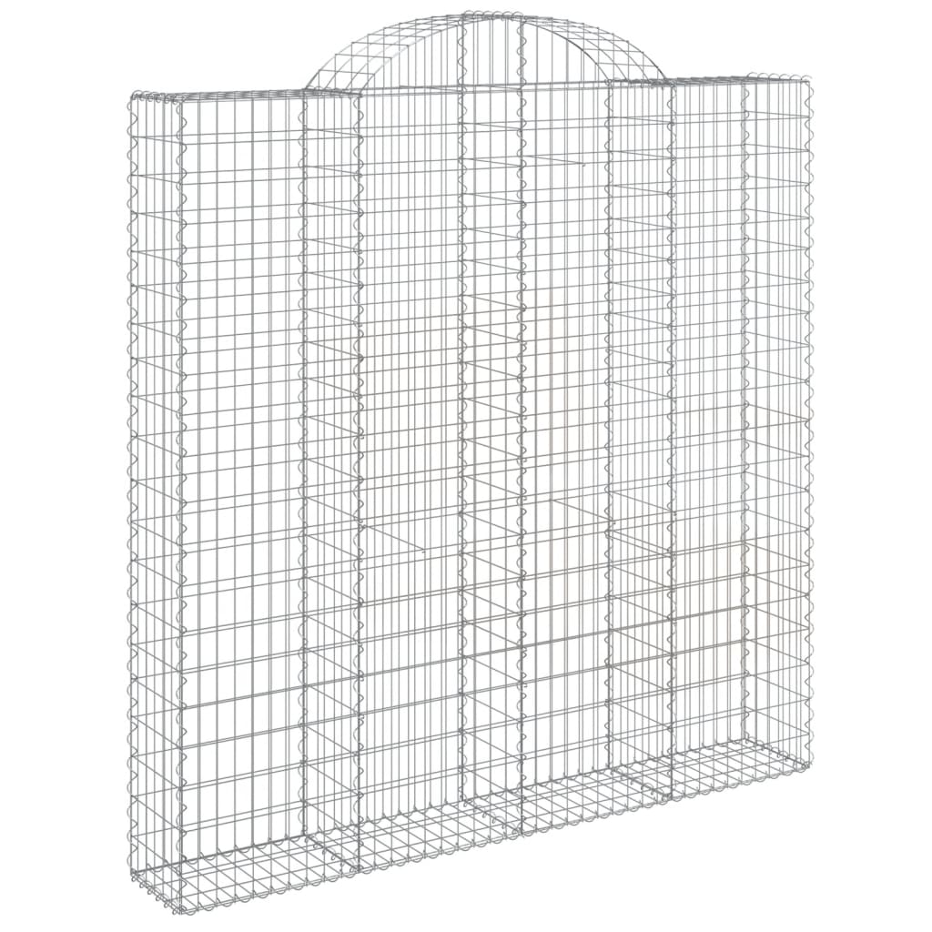 Συρματοκιβώτια Τοξωτά 4 τεμ. 200x30x200/220 εκ. Γαλβαν. Ατσάλι - Pakobazaar