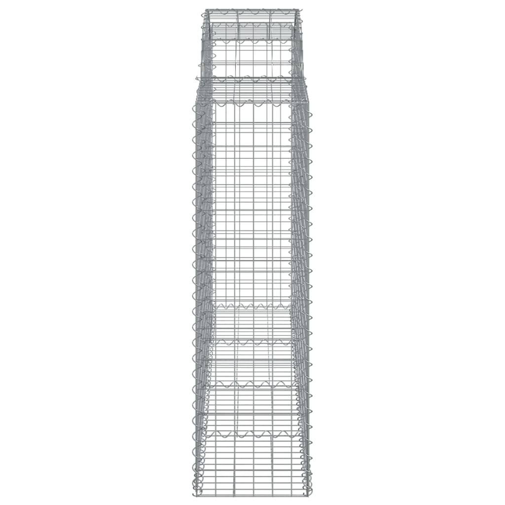 Συρματοκιβώτια Τοξωτά 4 τεμ. 200x50x140/160 εκ. Γαλβαν. Ατσάλι