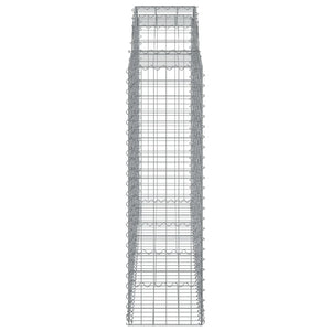 Συρματοκιβώτια Τοξωτά 8 τεμ. 200x50x140/160 εκ. Γαλβαν. Ατσάλι