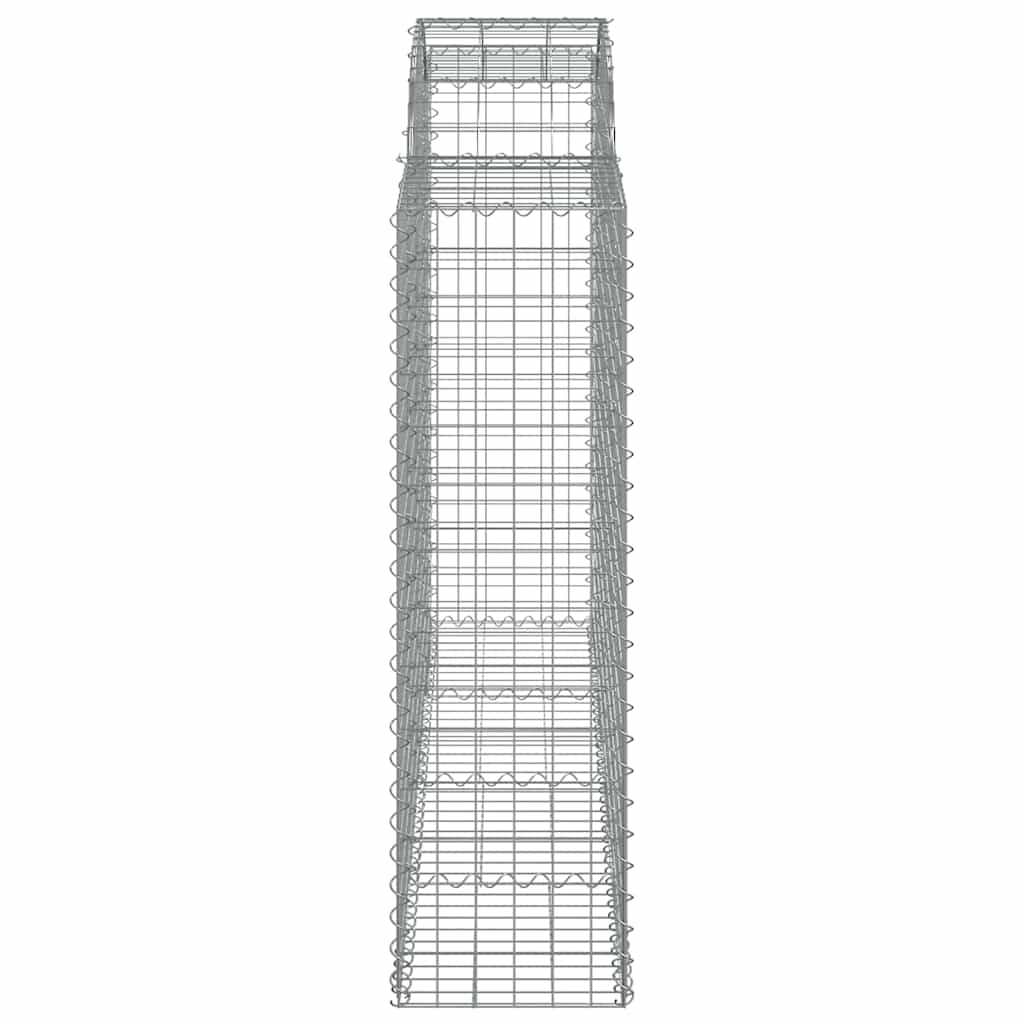 Συρματοκιβώτια Τοξωτά 10 τεμ. 200x50x140/160 εκ. Γαλβαν. Ατσάλι