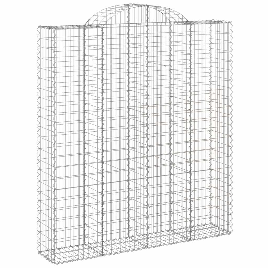 Συρματοκιβώτια Τοξωτά 9 τεμ. 200x50x220/240 εκ. Γαλβαν. Ατσάλι