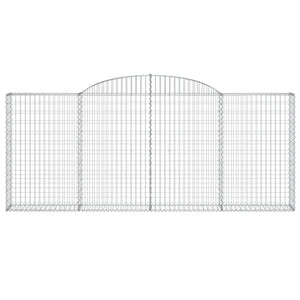 Συρματοκιβώτια Τοξωτά 10 τεμ. 300x30x120/140 εκ. Γαλβαν. Ατσάλι