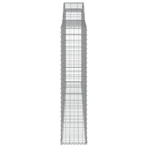 Συρματοκιβώτια Τοξωτά 2 τεμ. 300x30x140/160 εκ. Γαλβαν. Ατσάλι