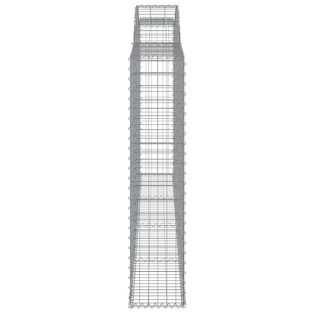 Συρματοκιβώτια Τοξωτά 4 τεμ. 300x30x140/160 εκ. Γαλβαν. Ατσάλι - Pakobazaar