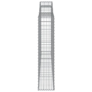 Συρματοκιβώτια Τοξωτά 4 τεμ. 300x30x140/160 εκ. Γαλβαν. Ατσάλι - Pakobazaar