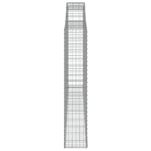 Συρματοκιβώτια Τοξωτά 2 τεμ. 300x30x160/180 εκ. Γαλβαν. Ατσάλι