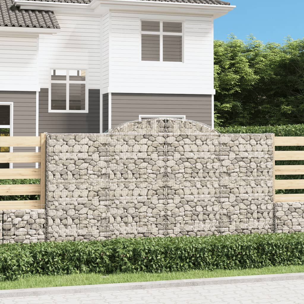 Συρματοκιβώτια Τοξωτά 12 τεμ. 300x30x160/180 εκ. Γαλβαν. Ατσάλι