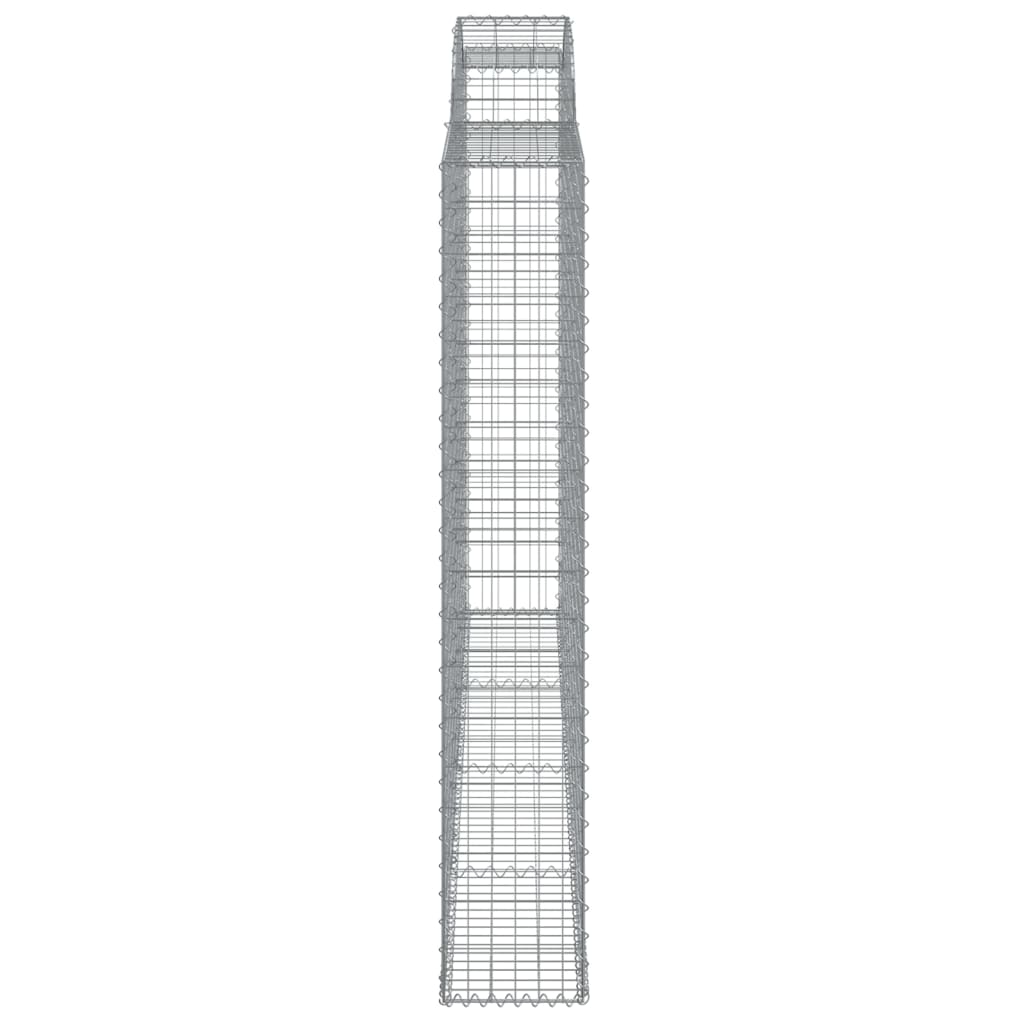 Συρματοκιβώτια Τοξωτά 3 τεμ. 300x30x180/200 εκ. Γαλβαν. Ατσάλι - Pakobazaar