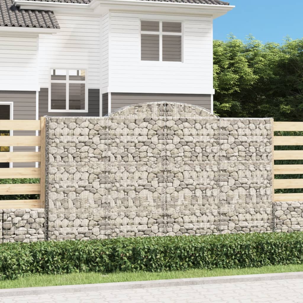Συρματοκιβώτια Τοξωτά 10 τεμ. 300x30x180/200 εκ. Γαλβαν. Ατσάλι