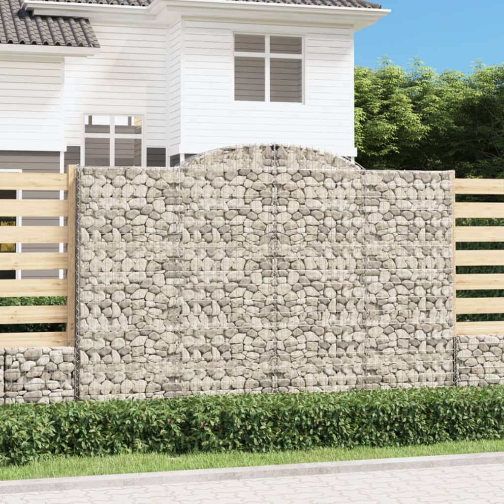 Συρματοκιβώτια Τοξωτά 8 τεμ. 300x30x200/220 εκ. Γαλβαν. Ατσάλι