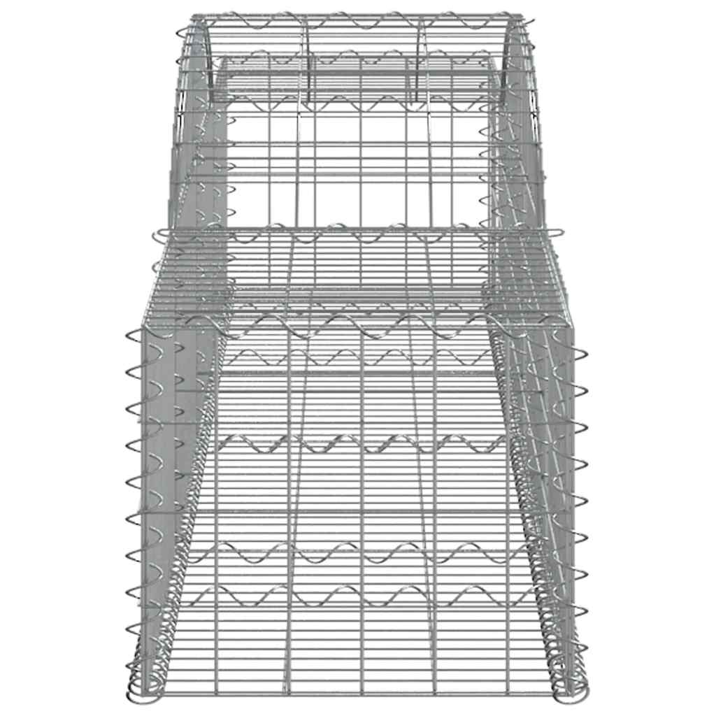 Συρματοκιβώτια Τοξωτά 2 τεμ. 300x50x40/60 εκ. Γαλβαν. Ατσάλι