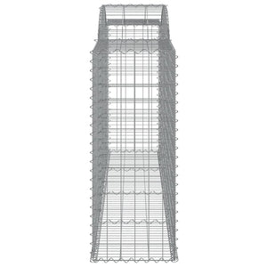 Συρματοκιβώτια Τοξωτά 2 τεμ. 300x50x120/140 εκ. Γαλβαν. Ατσάλι