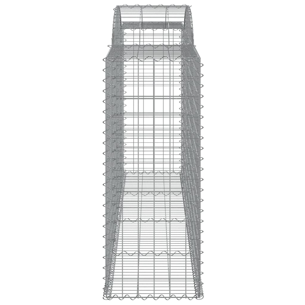 Συρματοκιβώτια Τοξωτά 4 τεμ. 300x50x120/140 εκ. Γαλβαν. Ατσάλι