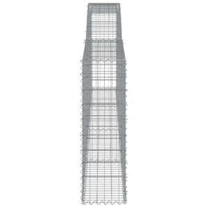 Συρματοκιβώτια Τοξωτά 4 τεμ. 400x30x100/120 εκ. Γαλβαν. Ατσάλι
