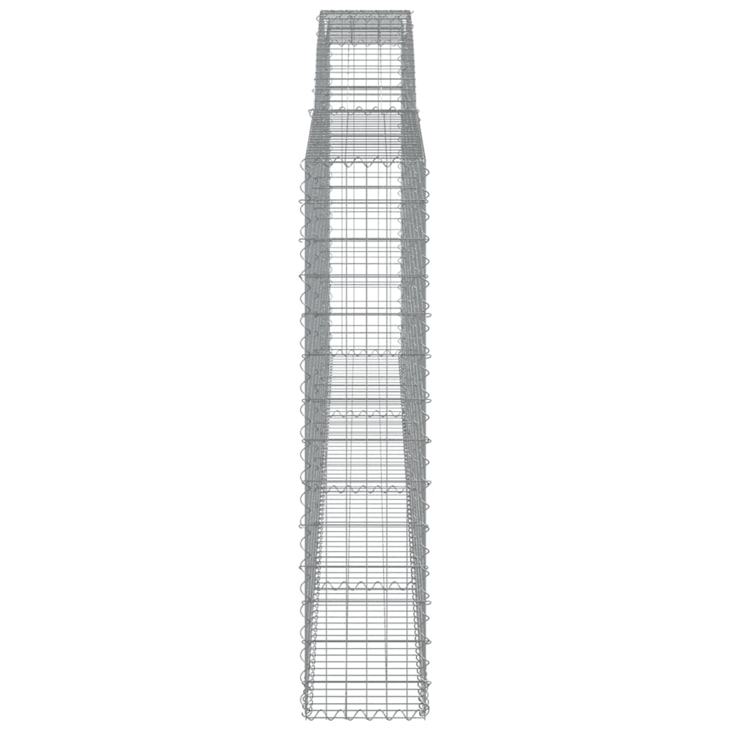 Συρματοκιβώτια Τοξωτά 2 τεμ. 400x30x140/160 εκ. Γαλβαν. Ατσάλι