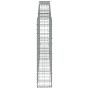 Συρματοκιβώτια Τοξωτά 2 τεμ. 400x30x140/160 εκ. Γαλβαν. Ατσάλι