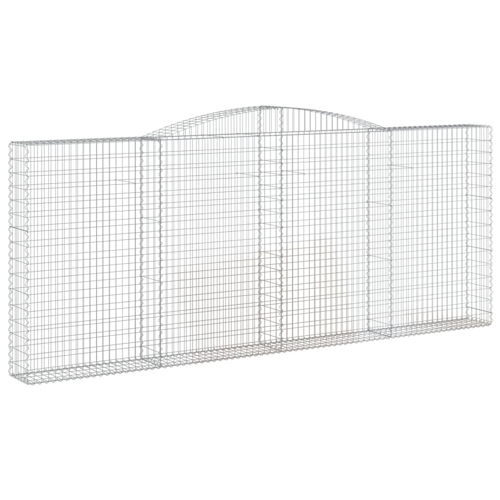 Συρματοκιβώτια Τοξωτά 4 τεμ. 400x30x160/180 εκ. Γαλβαν. Ατσάλι
