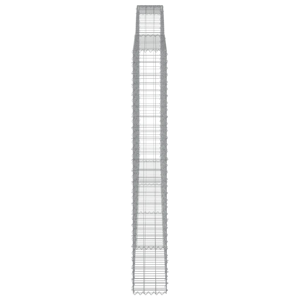 Συρματοκιβώτια Τοξωτά 4 τεμ. 400x30x220/240 εκ. Γαλβαν. Ατσάλι