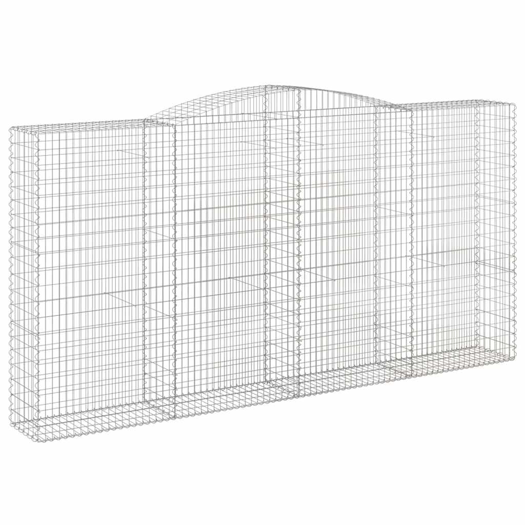 Συρματοκιβώτια Τοξωτά 10 τεμ. 400x50x200/220 εκ. Γαλβαν. Ατσάλι