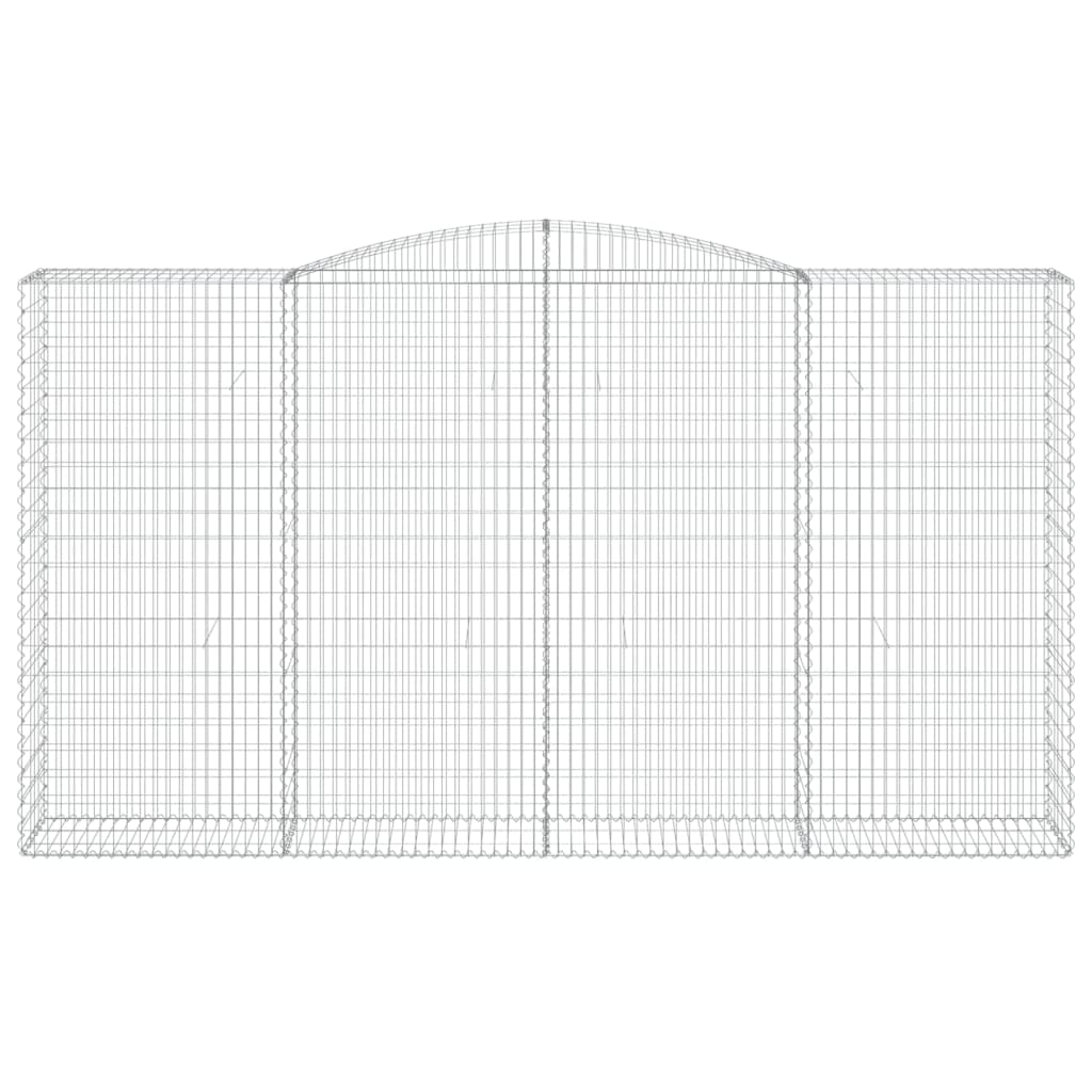 Συρματοκιβώτια Τοξωτά 3 τεμ. 400x50x220/240 εκ. Γαλβαν. Ατσάλι