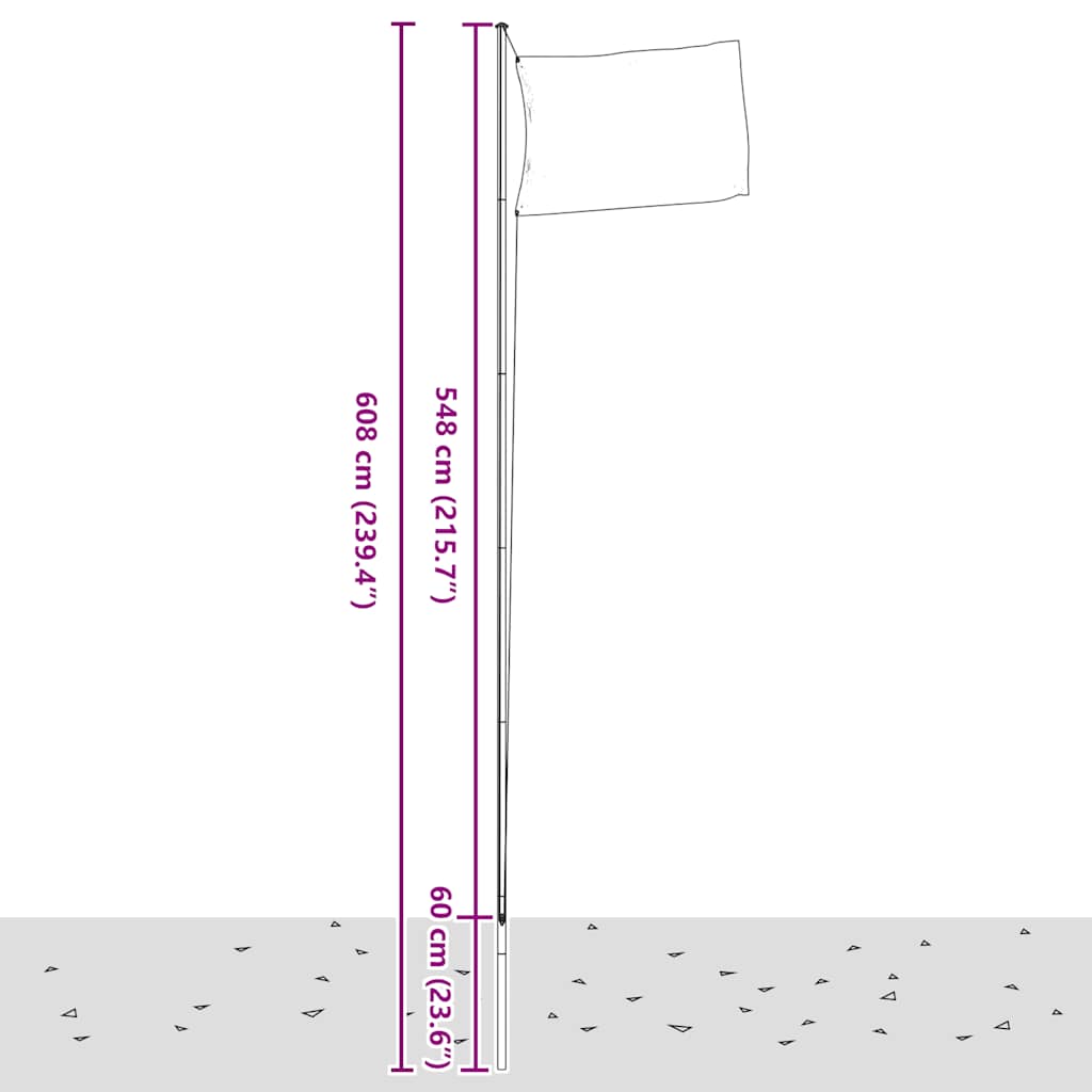 Πολωνική Σημαία και Κοντάρι 6,08 μ. από Αλουμίνιο