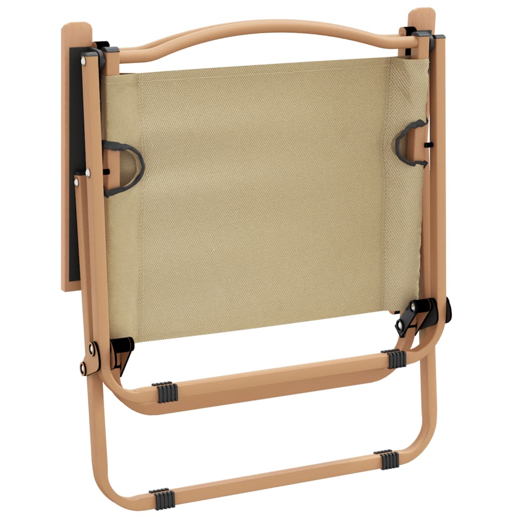 Καρέκλες Κάμπινγκ 2 τεμ. Μπεζ 54 x 43 x 59 εκ. Ύφασμα Oxford