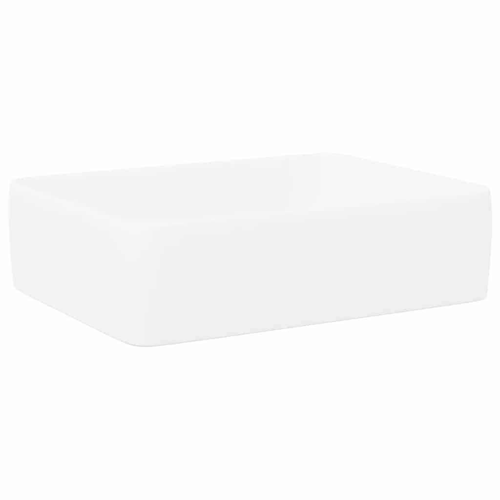Νιπτήρας Ορθογώνιος Λευκός 48 x 37 x 13 εκ. Κεραμικός - PAKOBAZAAR