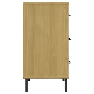 Ντουλάπι OSLO με 3 Συρτάρια Καφέ 77 x 40 x 79,5 εκ. Μασίφ Ξύλο - Pakobazaar