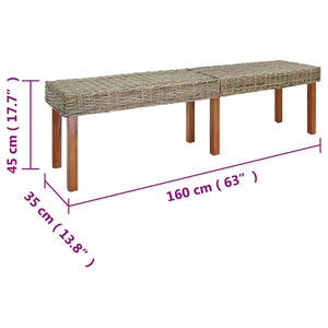 παγκάκι Φυσικό 160 x 35 x 45 cm Στερεό ξύλο μάνγκο