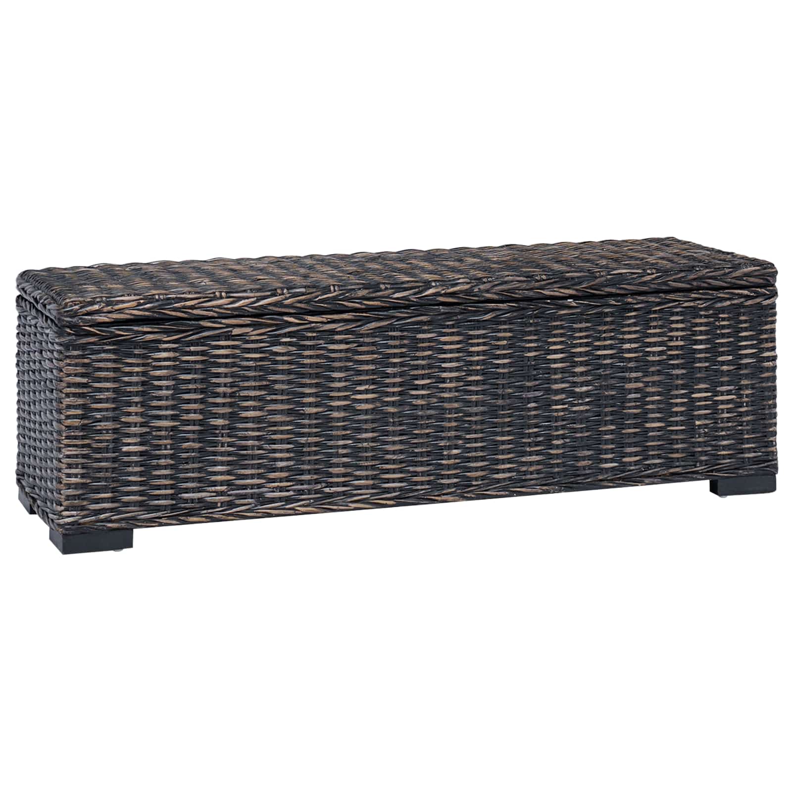 Κουτί αποθήκευσης με αποθήκευση Μαύρο 110 x 35 x 45 cm - Pakobazaar