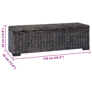 Κουτί αποθήκευσης με αποθήκευση Μαύρο 110 x 35 x 45 cm - Pakobazaar