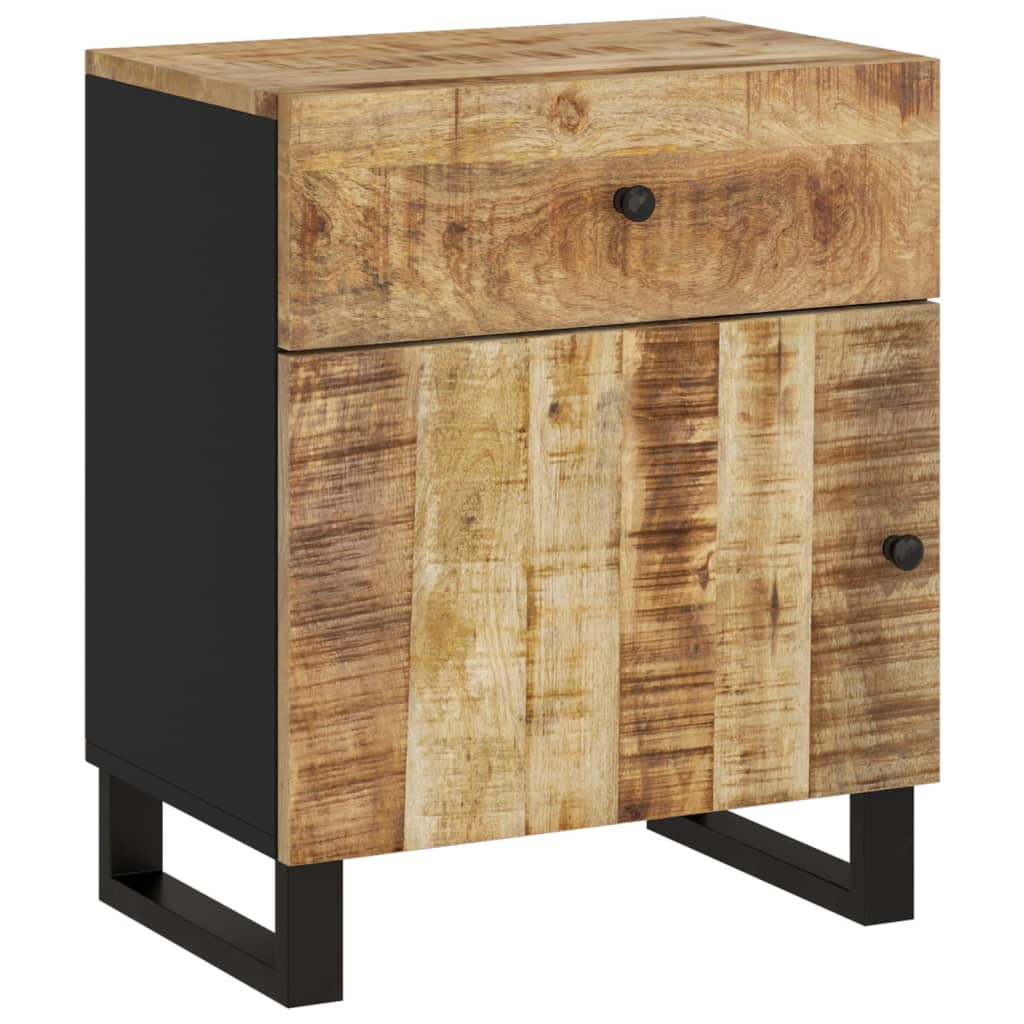 Κομοδίνο 50x33x60 εκ. Μασίφ Ξύλο Μάνγκο & Επεξεργασμένο Ξύλο - Pakobazaar