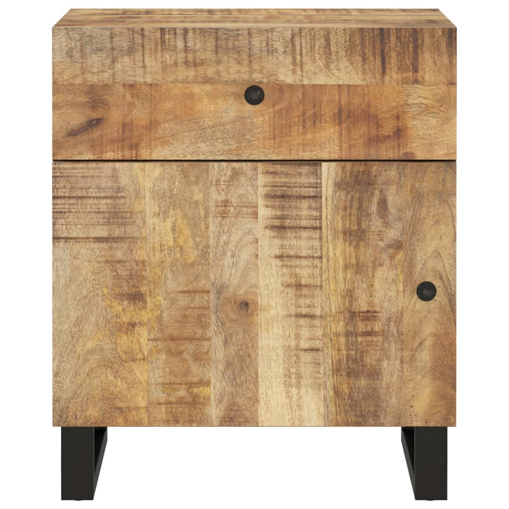 Κομοδίνο 50x33x60 εκ. Μασίφ Ξύλο Μάνγκο & Επεξεργασμένο Ξύλο - Pakobazaar