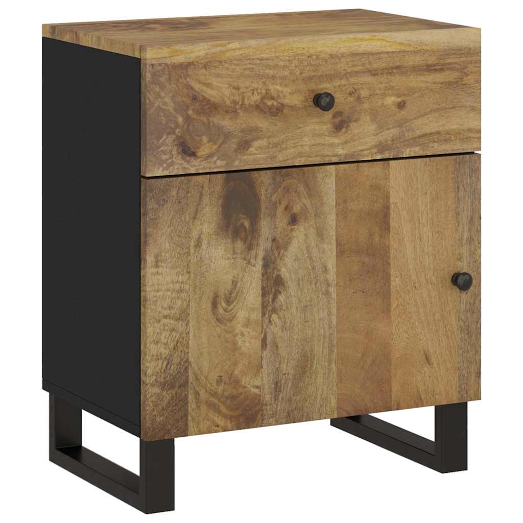 Κομοδίνο 50x33x60 εκ. Μασίφ Ξύλο Μάνγκο & Επεξεργασμένο Ξύλο