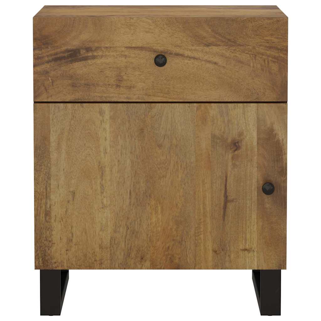 Κομοδίνο 50x33x60 εκ. Μασίφ Ξύλο Μάνγκο & Επεξεργασμένο Ξύλο