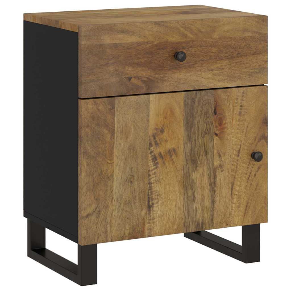 Κομοδίνο 50x33x60 εκ. Μασίφ Ξύλο Μάνγκο & Επεξεργασμένο Ξύλο
