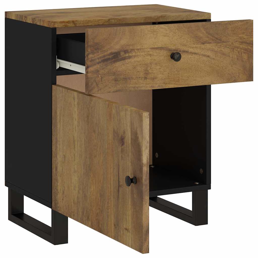 Κομοδίνο 50x33x60 εκ. Μασίφ Ξύλο Μάνγκο & Επεξεργασμένο Ξύλο