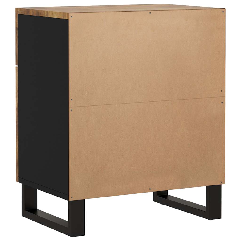 Κομοδίνο 50x33x60 εκ. Μασίφ Ξύλο Μάνγκο & Επεξεργασμένο Ξύλο