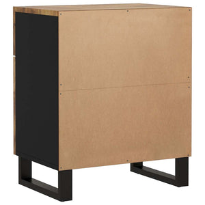 Κομοδίνο 50x33x60 εκ. Μασίφ Ξύλο Μάνγκο & Επεξεργασμένο Ξύλο