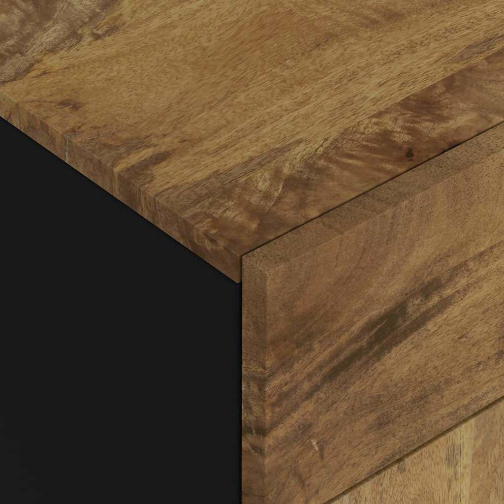 Κομοδίνο 50x33x60 εκ. Μασίφ Ξύλο Μάνγκο & Επεξεργασμένο Ξύλο
