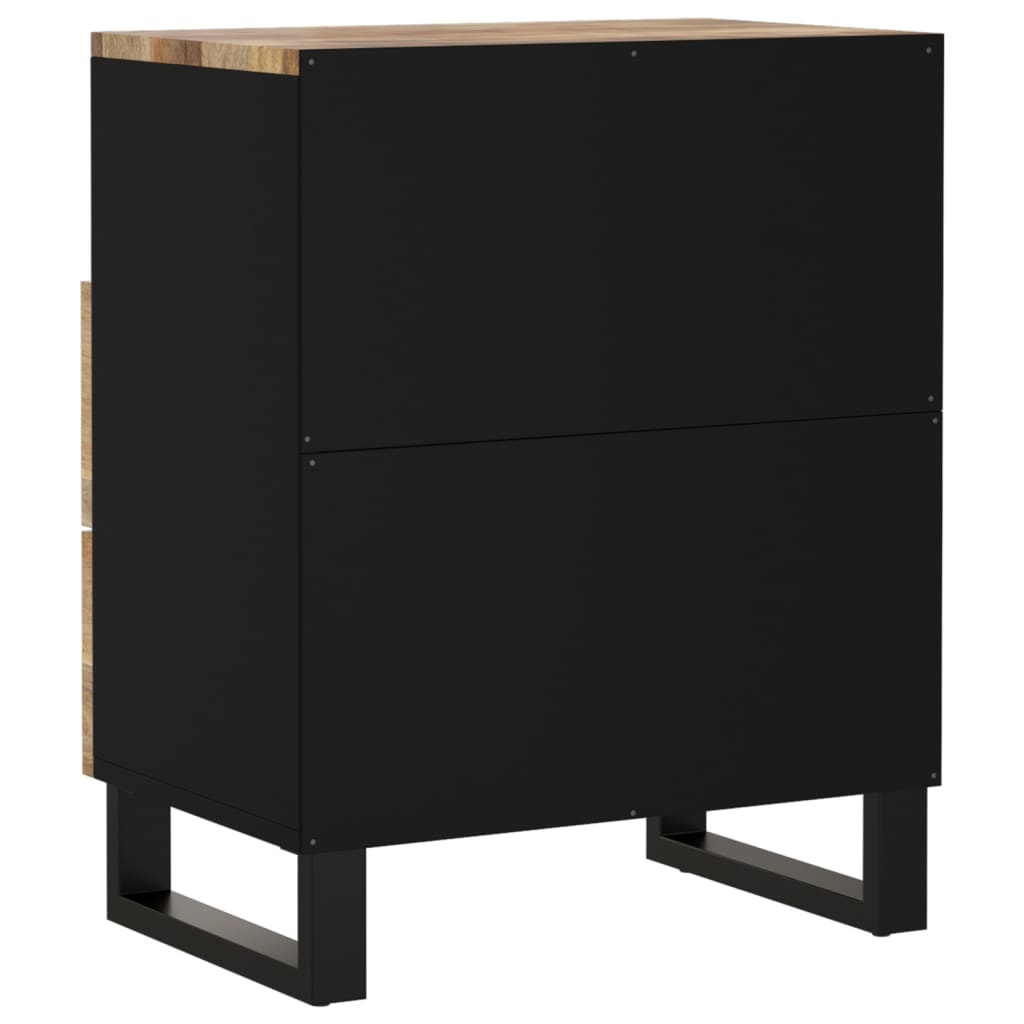 Κομοδίνο 50x33x62 εκ. Μασίφ Ξύλο Μάνγκο & Επεξεργασμένο Ξύλο