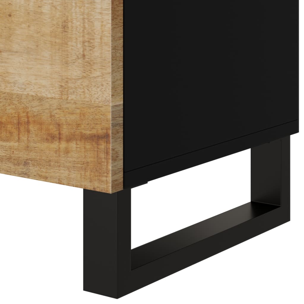 Κομοδίνο 50x33x62 εκ. Μασίφ Ξύλο Μάνγκο & Επεξεργασμένο Ξύλο