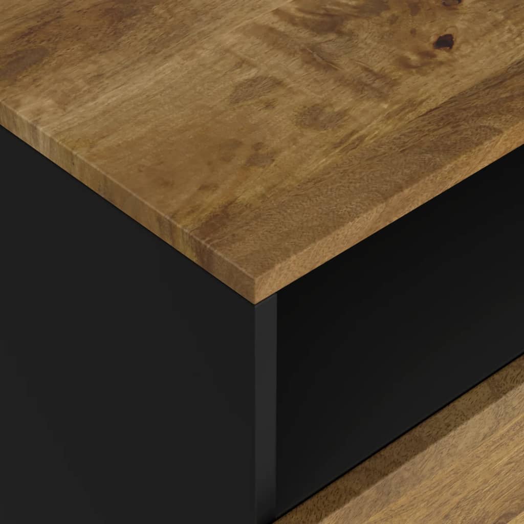 Κομοδίνο 50x33x62 εκ. Μασίφ Ξύλο Μάνγκο & Επεξεργασμένο Ξύλο - Pakobazaar