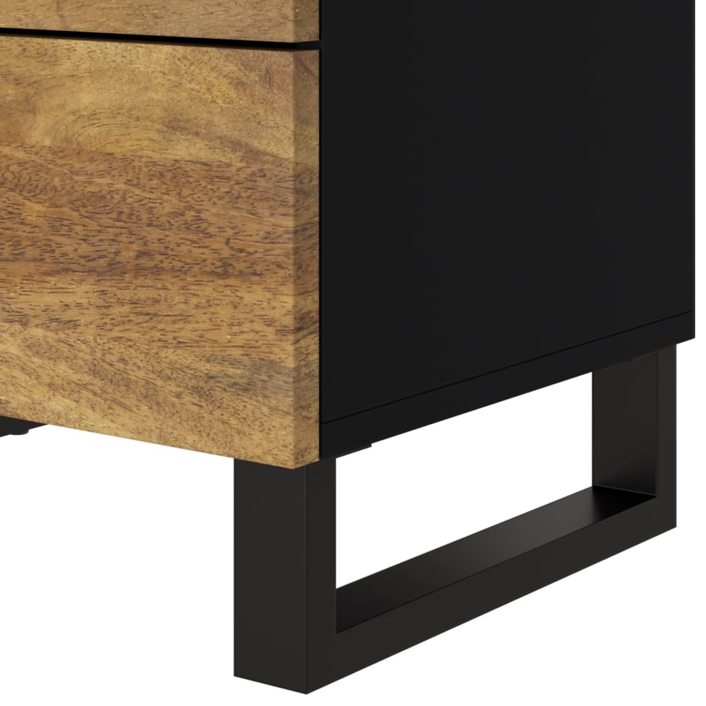 Κομοδίνο 50x33x62 εκ. Μασίφ Ξύλο Μάνγκο & Επεξεργασμένο Ξύλο - Pakobazaar