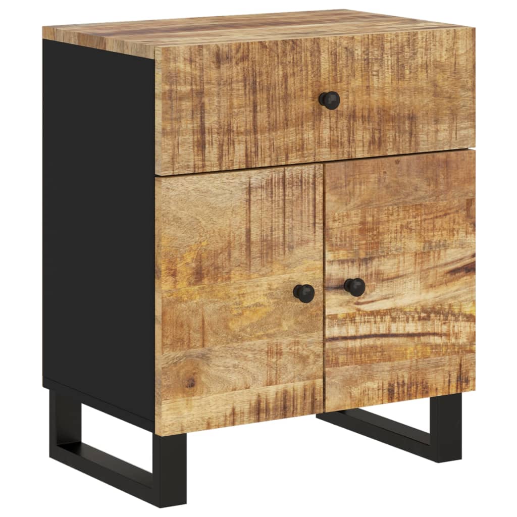 Κομοδίνο 50x33x60 εκ. Μασίφ Ξύλο Μάνγκο & Επεξεργασμένο Ξύλο