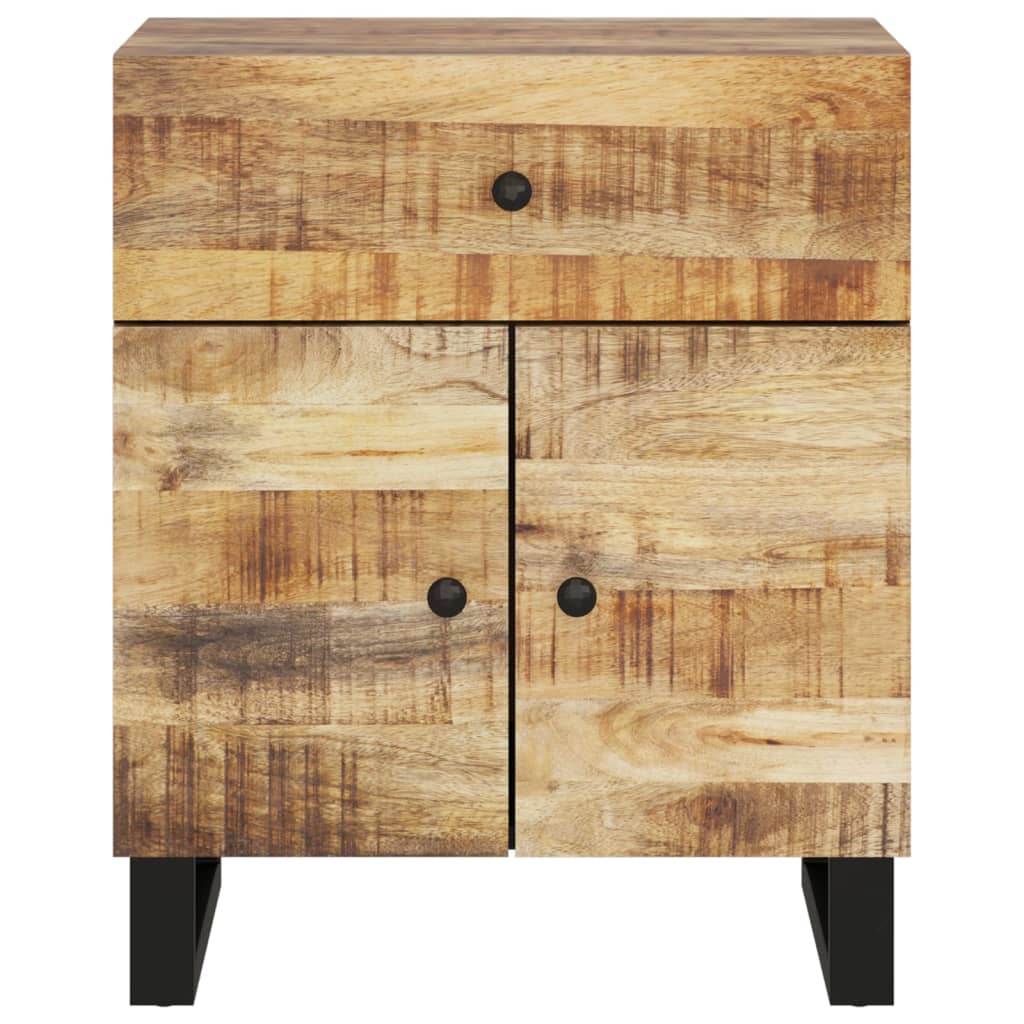 Κομοδίνο 50x33x60 εκ. Μασίφ Ξύλο Μάνγκο & Επεξεργασμένο Ξύλο